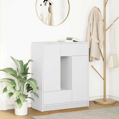 vidaXL Komoda so zásuvkami a dvierkami, biela 73x31x90 cm
