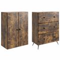 vidaXL Sada skríň 2 ks 66 x 34,5 x 90 cm Kompozitné drevo Dymový dub