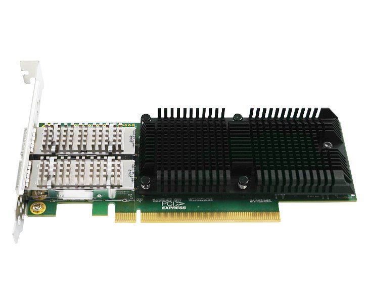 XtendLan PCI-E sieťová karta, 2x 100Gbps QSFP28, Intel E810, PCI-E x16 Sieťová karta, PCI-E x16, 100Gbps, 2x QSFP28, Intel E810