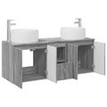 vidaXL Set kabinetov do kúpeľne 3 ks Sivý Sonoma 49,5 x 44,5 x 66 cm
