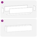 vidaXL Záhradný kvetináč Biela 80 x 20 x 20 cm Studený valcovaný oceľ