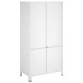 vidaXL Industriálna skriňa biela 90x50x180 cm kovová