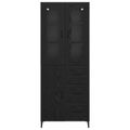 vidaXL Highboard Čierny dub 69,5 x 34 x 180 cm Kompozitné drevo