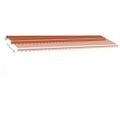 vidaXL Ručne zaťahovacia markíza s LED 600x300 cm oranžovo-hnedá