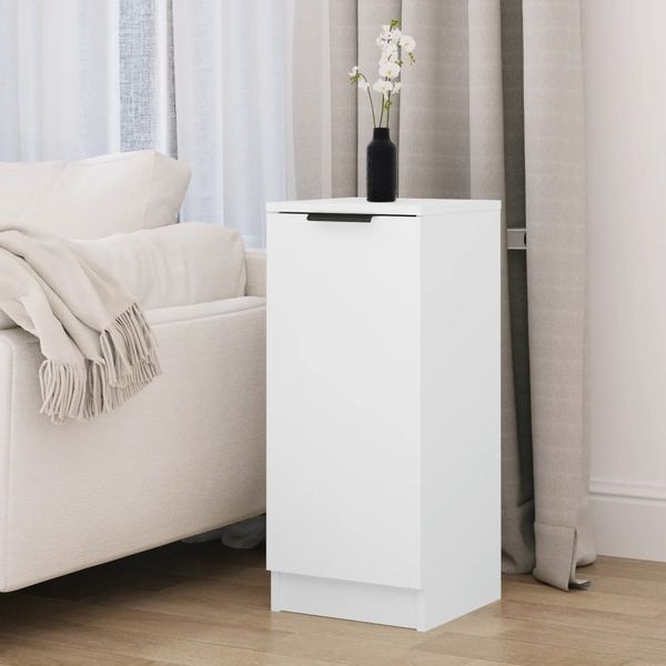 vidaXL Komoda biela 30x30x70 cm spracované drevo
