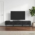 vidaXL TV skrinka Čierna 147 x 34,5 x 30 cm Kompozitné drevo