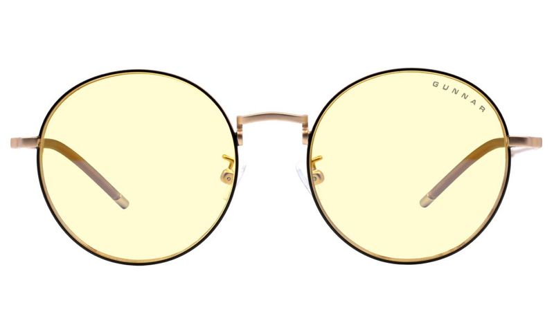 GUNNAR kancelářske/herní brýle ELLIPSE BLACK/GOLD * jantárová skla * BLF 65 * GUNNAR focus Brýle, herní, cerno-zlaté obroucky, jantarová skla