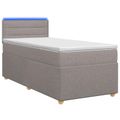 vidaXL Posteľ boxspring s matracom Sivohnedá 80 x 200 cm Látka