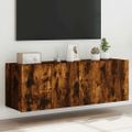 vidaXL TV nástenné skrinky s LED svetlami 2 ks dymový dub 60x35x41 cm