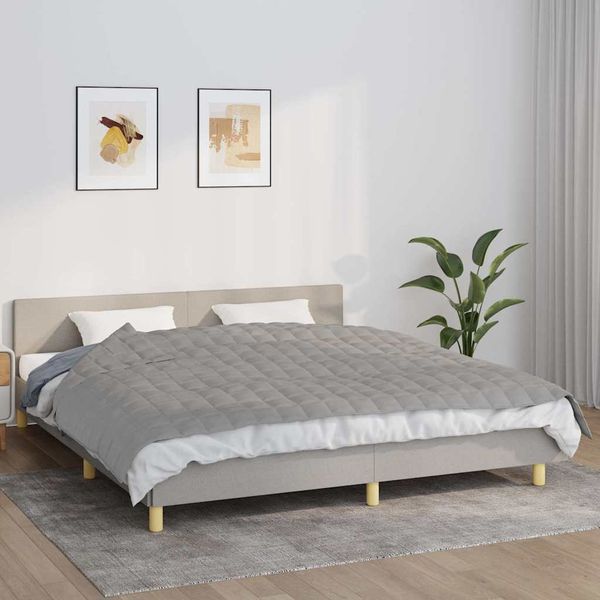 vidaXL Záťažová prikrývka šedá 155x220 cm 7 kg látka