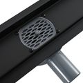 vidaXL Sprchový odtok 2 v 1 s 360° siphonom Čierna 60 cm