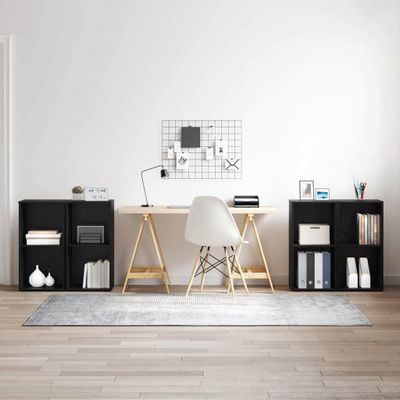 vidaXL Zostava TV skriniek Nástenný 4 pcs Čierny dub 37 x 37 x 72 cm
