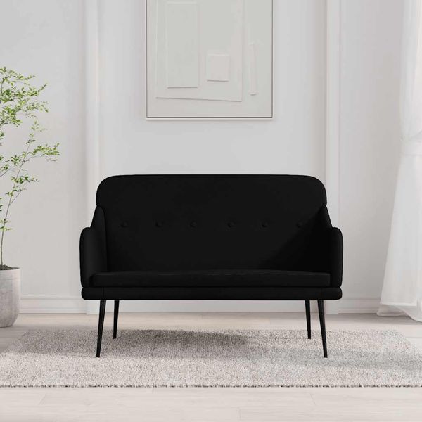 vidaXL Lavička čierna 110x76x80 cm látka