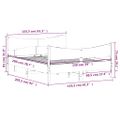 vidaXL Posteľ bez matraca 150x200 cm masívna borovica
