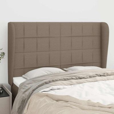 vidaXL Čelo postele so záhybmi sivohnedé 147x23x118/128 cm látka