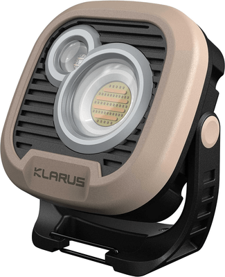 KLARUS Wl3 Brown dobíjacie pracovné a kempingové svietidlo 1500 lm, 13500 mAh, USB-C, powerbank