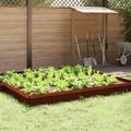 vidaXL Slimáková ohrada 16 ks 50 x 3,5 x 25 cm Hrdzavý