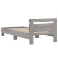 vidaXL Posteľný rám s čelom sivý sonoma 90x200 cm kompozitné drevo
