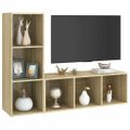 vidaXL TV skrinky 2 ks, dub sonoma 107x35x37 cm, kompozitné drevo