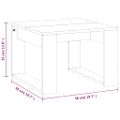 vidaXL Príručný stolík dymový dub 50x50x35 cm spracované drevo
