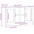 vidaXL Komoda staré drevo 120x30,5x70 cm kompozitné drevo
