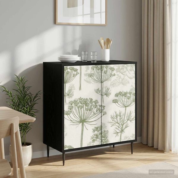 vidaXL Servírovacia skriňa GOTHA Čierny dub 69 x 33 x 76 cm