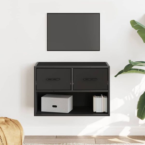 vidaXL TV skrinka čierna 60x31x39,5 cm kompozitné drevo a kov