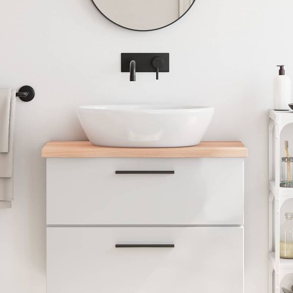 vidaXL Kúpeľňová doska 80x40x(2-4) cm neošetrený masív