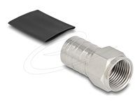 F plug for crimping RG-6 with matching s