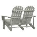 vidaXL 2-miestna záhradná stolička Adirondack jedľové drevo sivá