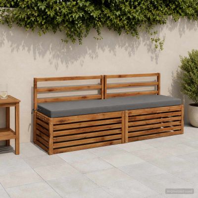 vidaXL Vankúš na lavičku SOEST 100% polyester Sivá 170 x 40 x 8 cm