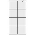 vidaXL Sprchová zástena s priehľadným ESG sklom 100x195 cm čierna