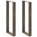 vidaXL Nohy barového stola v tvare U, 2 ks, prírodná oceľ, 40 x (100-101) cm, oceľ