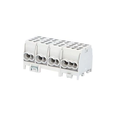 Svorkovnica rozbočovacia HLAK 25 4/10 GR-S, 100A, 4pól., AL/CU, IP20, 4xŠ, na DIN /2080427