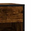 vidaXL Lavica na topánky dymový dub 60x40x53,5 cm kompozitné drevo+kov