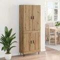 vidaXL Highboard 2 ks Remeselný dub 69,5 x 34 x 180 cm