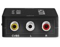 NEDIS prepočítavací zmesového videa na HDMI/ 3x RCA/ čierny Adaptér, 3x zásuvka RCA (Cinch) - zásuvka HDMI, USB napájanie, čierny