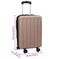vidaXL Kufor so zámkom ružovozlatá 34 x 23 x 55.5 cm ABS plast