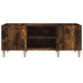 vidaXL Skrinka na platne dymový dub 121x38x48 cm kompozitné drevo