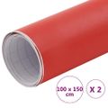 vidaXL Fólia na automobily 2 ks matná červená 100x150 cm