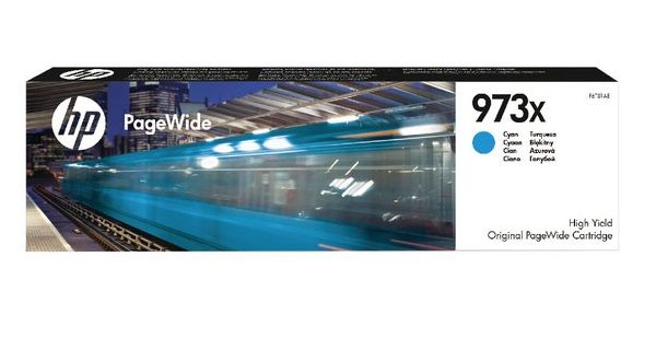 HP 973X azúrová atramentová kazeta, F6T81AE