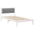 vidaXL Rám postele Svetlosivá 100 x 200 cm Masívne borovicové drevo