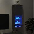 vidaXL TV skrinka s LED svetlami čierna 40,5x30x102 cm