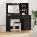 vidaXL Toaletný stolík 2 ks Čierna 78.5 x 41 x 135 cm Kompozitné drevo