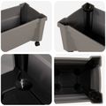 vidaXL Kvetináč Calypso s kolesami PP Sivá