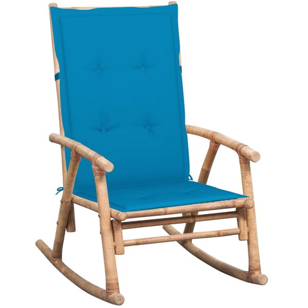 vidaXL Hojdacie kreslo s podložkou bambus