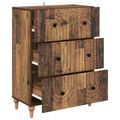 vidaXL Zásuvkový kabinet Staré drevo 66 x 34,5 x 90 cm
