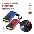 Nabíjacia mini LED baterka - prívesok na kľúče, 100 lm, 12 ks, display box