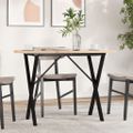vidaXL Jedálenský stolík v tvare X 100x50x75,5 cm borovica a oceľ
