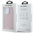 Puzdro Karl Lagerfeld pre iPhone 16 Pro Max 6,9" KLHMP16XPGMSRPP ružové Pevné FW Kovová platnička MagSafe
